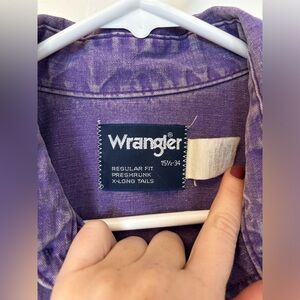 Vintage Wrangler Purple Button-Up